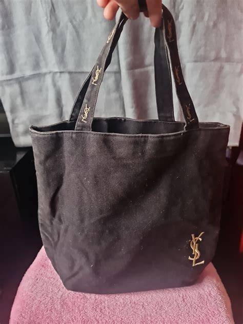 ysl black canvas tote|ysl denim tote.